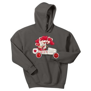 Love Gnome Valentines Day Heart Kids Hoodie