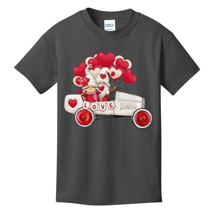 Love Gnome Valentines Day Heart Kids T-Shirt