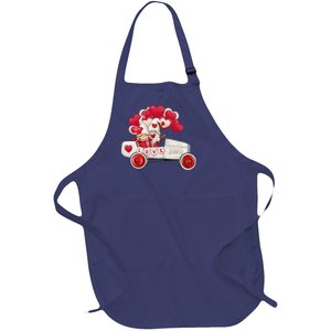 Love Gnome Valentines Day Heart Full-Length Apron With Pockets