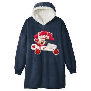 Love Gnome Valentines Day Heart Hooded Wearable Blanket