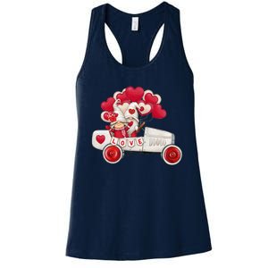 Love Gnome Valentines Day Heart Women's Racerback Tank