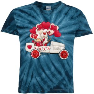 Love Gnome Valentines Day Heart Kids Tie-Dye T-Shirt