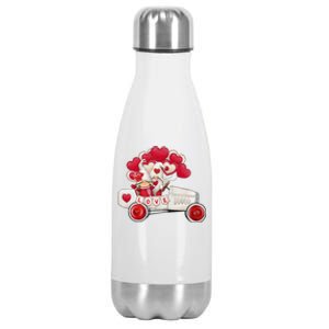 Love Gnome Valentines Day Heart Stainless Steel Insulated Water Bottle