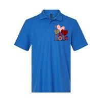 Love Gnome Valentines Day Red Buffalo Plaid Leopard Softstyle Adult Sport Polo