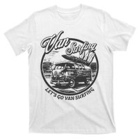 Lets Go Van Surfing Vintage Summer Surf T-Shirt