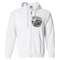 Lets Go Van Surfing Vintage Summer Surf Full Zip Hoodie