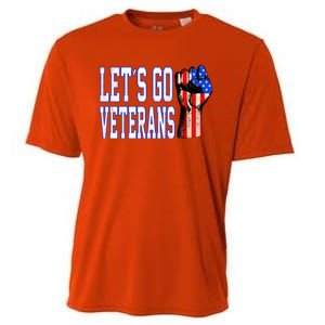 Let´s Go Veterans America Patriotic Veterans Day Meaningful Gift Cooling Performance Crew T-Shirt