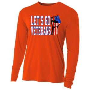 Let´s Go Veterans America Patriotic Veterans Day Meaningful Gift Cooling Performance Long Sleeve Crew