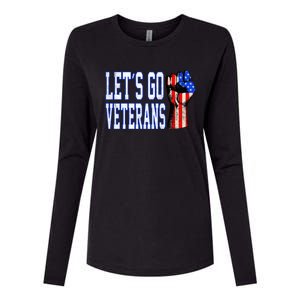 Let´s Go Veterans America Patriotic Veterans Day Meaningful Gift Womens Cotton Relaxed Long Sleeve T-Shirt