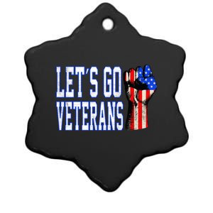 Let´s Go Veterans America Patriotic Veterans Day Meaningful Gift Ceramic Star Ornament