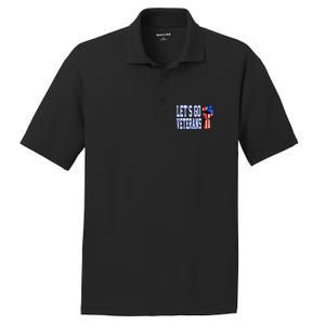 Let´s Go Veterans America Patriotic Veterans Day Meaningful Gift PosiCharge RacerMesh Polo