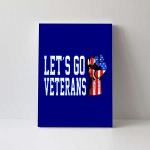 Let´s Go Veterans America Patriotic Veterans Day Meaningful Gift Canvas