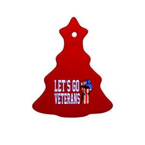 Let´s Go Veterans America Patriotic Veterans Day Meaningful Gift Ceramic Tree Ornament