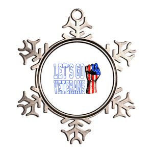 Let´s Go Veterans America Patriotic Veterans Day Meaningful Gift Metallic Star Ornament