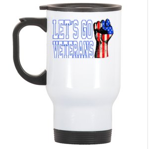 Let´s Go Veterans America Patriotic Veterans Day Meaningful Gift Stainless Steel Travel Mug