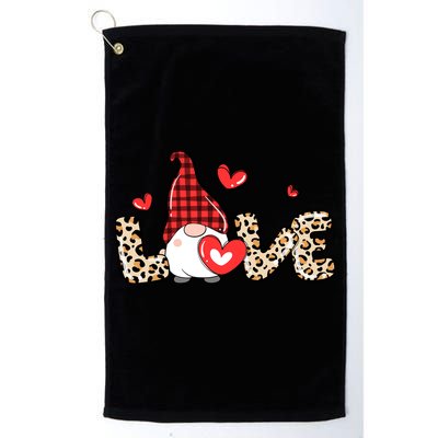 Love Gnome Valentine Heart Golf Towel