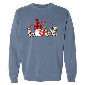 Love Gnome Valentine Heart Garment-Dyed Sweatshirt