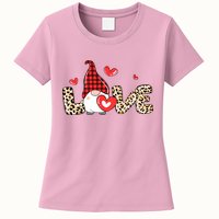 Love Gnome Valentine Heart Womens T-Shirt
