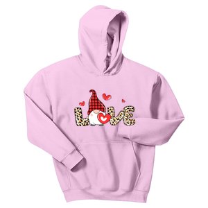 Love Gnome Valentine Heart Kids Hoodie