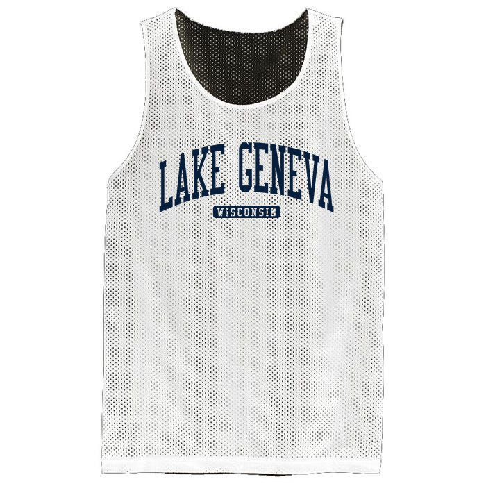 Lake Geneva Wisconsin Wi College University Style Mesh Reversible Basketball Jersey Tank