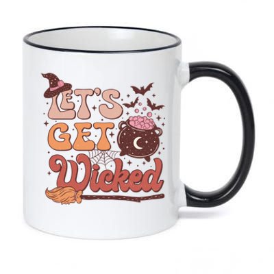 Lets Get Wicked Witches And Witchcraft Halloween Spooky Meaningful Gift 11oz Black Color Changing Mug