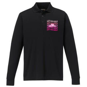 LetS Go Western Cowgirl Performance Long Sleeve Polo