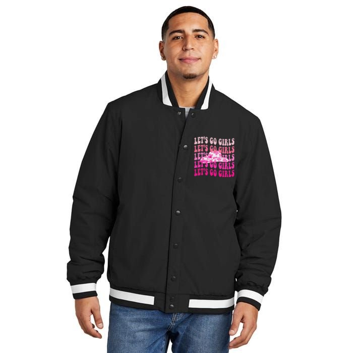 LetS Go Western Cowgirl Insulated Varsity Jacket