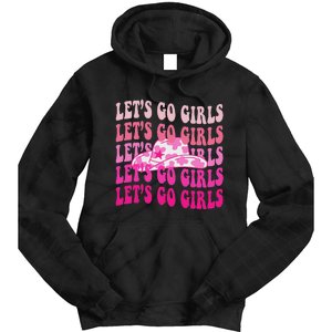 LetS Go Western Cowgirl Tie Dye Hoodie