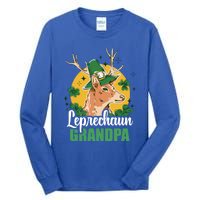 Leprechaun Grandpa With A Deer For St Patrick's Day Gift Tall Long Sleeve T-Shirt