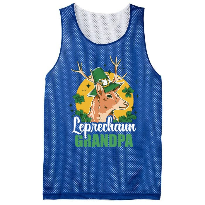 Leprechaun Grandpa With A Deer For St Patrick's Day Gift Mesh Reversible Basketball Jersey Tank