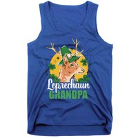 Leprechaun Grandpa With A Deer For St Patrick's Day Gift Tank Top