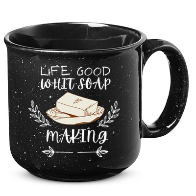 Life Good With Soap Making Vintage Soap Maker Gift 15oz Campfire Ceramic Mug