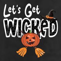 Lets Get Wicked Halloween Spooky 7 Panel Mesh Trucker Snapback Hat