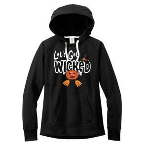 Lets Get Wicked Halloween Spooky Women's Fleece Hoodie