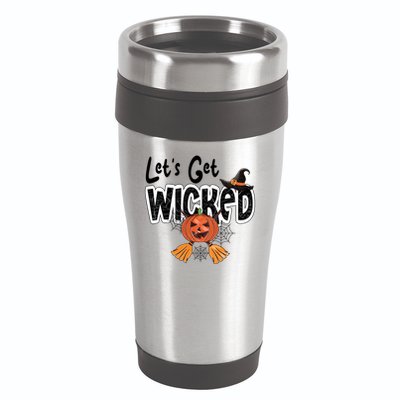 Lets Get Wicked Halloween Spooky 16oz Travel Tumbler
