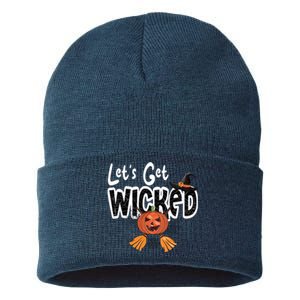 Lets Get Wicked Halloween Spooky Sustainable Knit Beanie