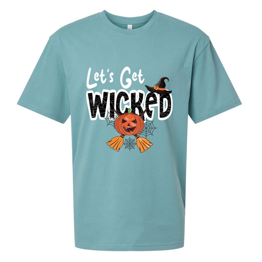 Lets Get Wicked Halloween Spooky Sueded Cloud Jersey T-Shirt