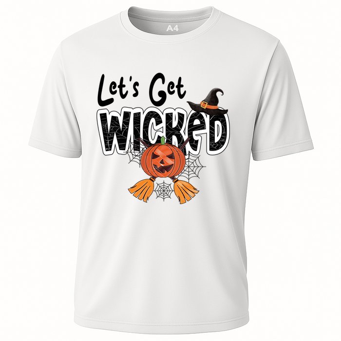 Lets Get Wicked Halloween Spooky Cooling Performance Crew T-Shirt