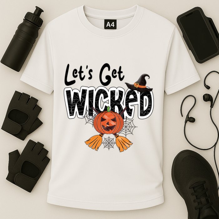 Lets Get Wicked Halloween Spooky Cooling Performance Crew T-Shirt