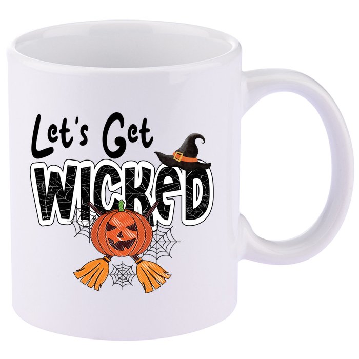 Lets Get Wicked Halloween Spooky 11oz C Handle Ceramic Mug