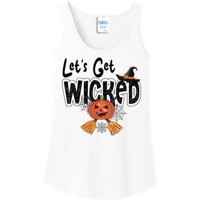 Lets Get Wicked Halloween Spooky Ladies Essential Tank