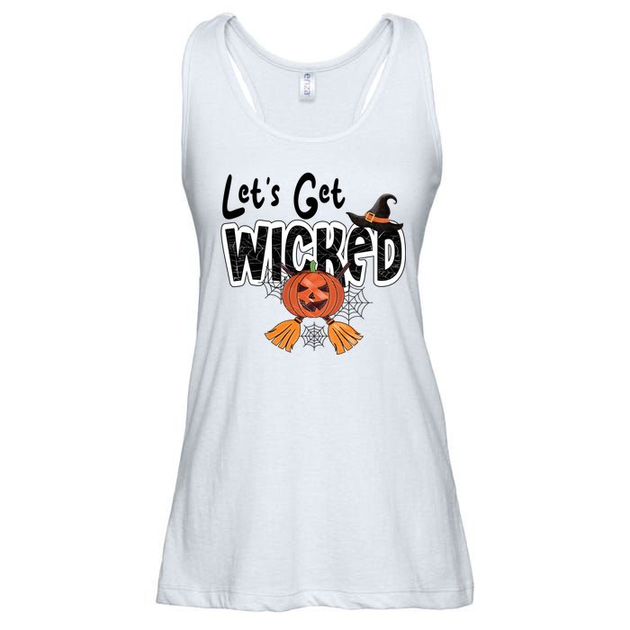 Lets Get Wicked Halloween Spooky Ladies Essential Flowy Tank