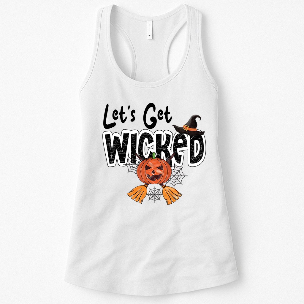 Lets Get Wicked Halloween Spooky Womens Tank Top