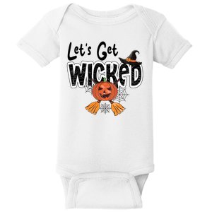 Lets Get Wicked Halloween Spooky Baby Bodysuit