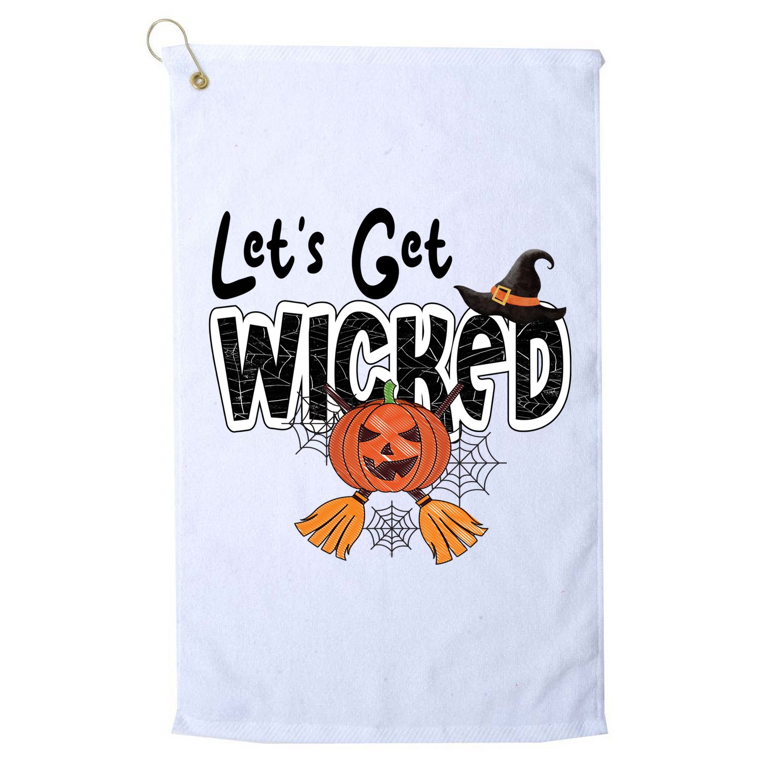 Lets Get Wicked Halloween Spooky Golf Towel