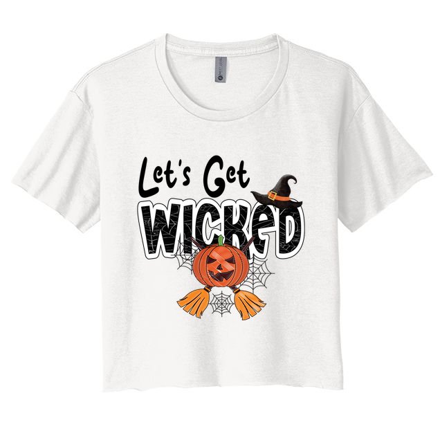Lets Get Wicked Halloween Spooky Crop Top