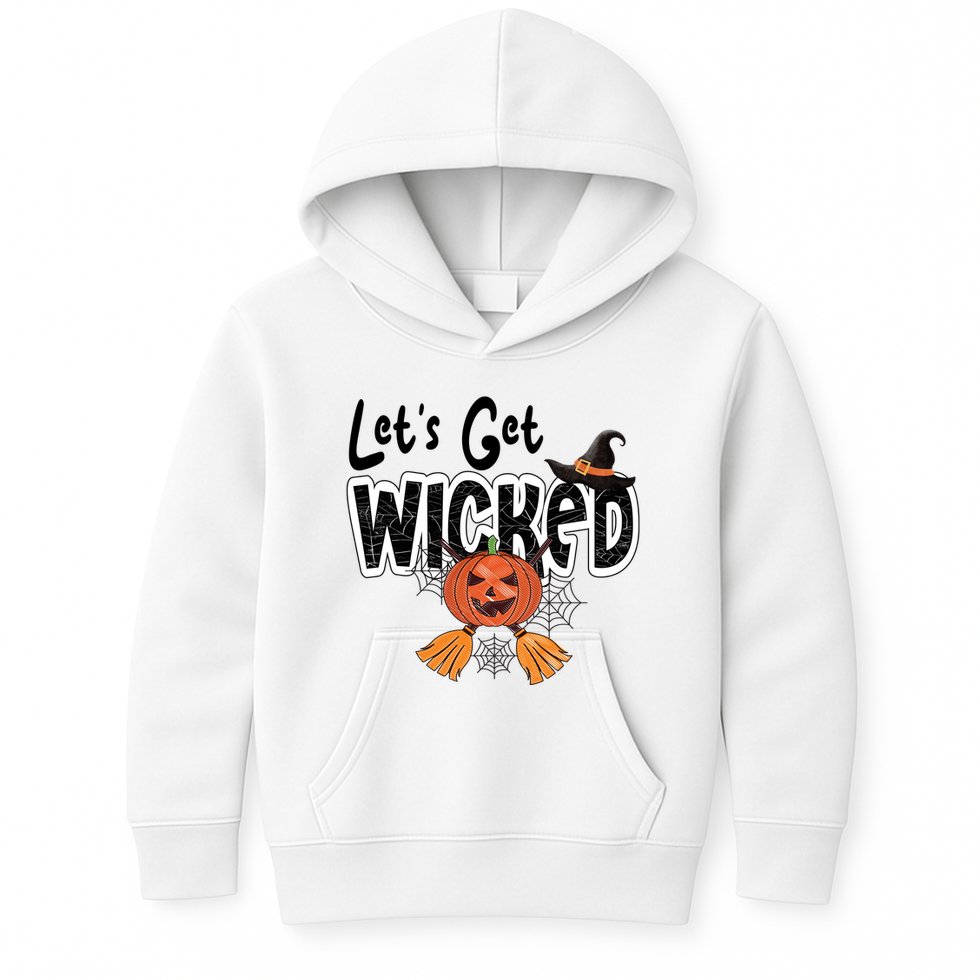 Lets Get Wicked Halloween Spooky Kids Hoodie