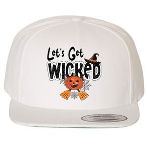 Lets Get Wicked Halloween Spooky Wool Snapback Cap