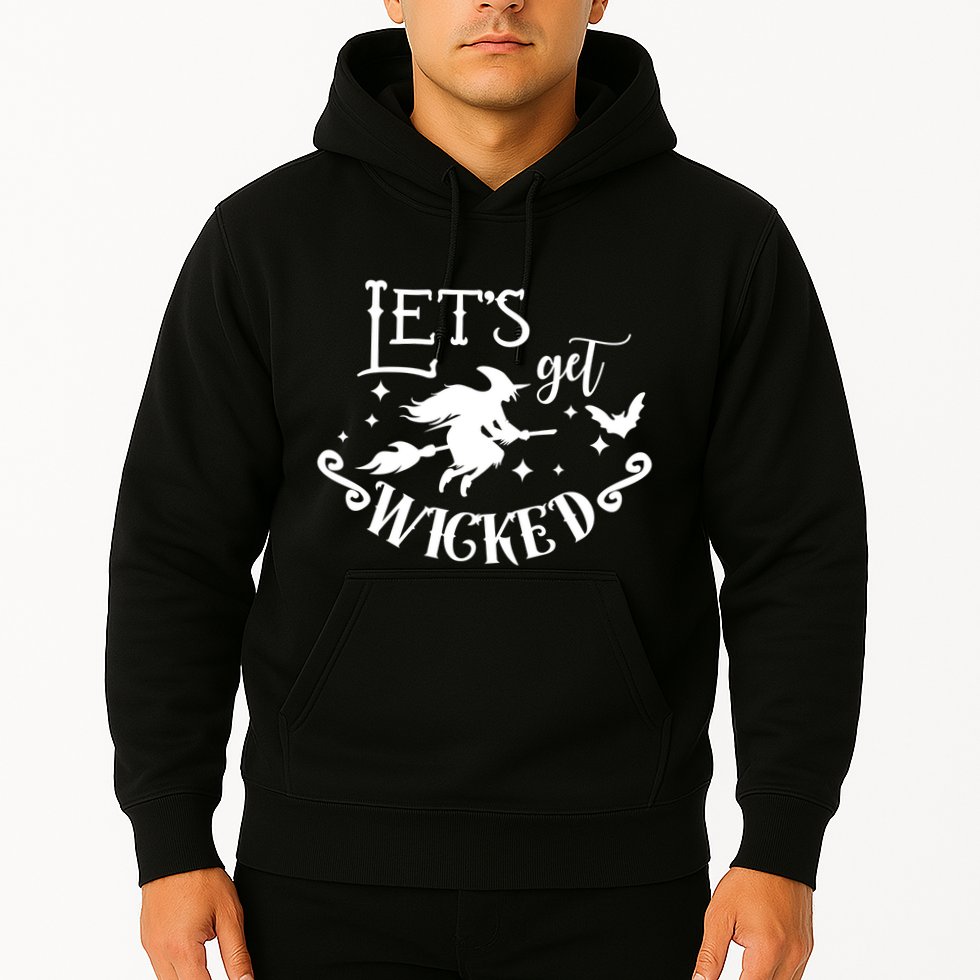 Lets Get Wicked Halloween Witch Funny Hoodie