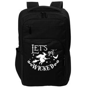 Lets Get Wicked Halloween Witch Funny Impact Tech Backpack